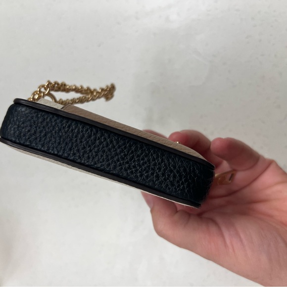 Coach Two-Tone Card Holder with Gold Chain - Picture 4 of 4